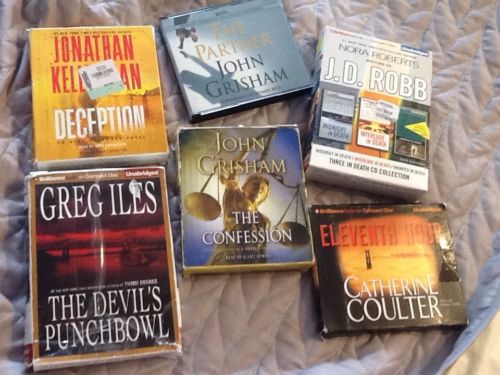 6 Audiobook CDs-2 Grisham, Colter, Isles,Kellerman-Great Books!! VGC-In Boxes