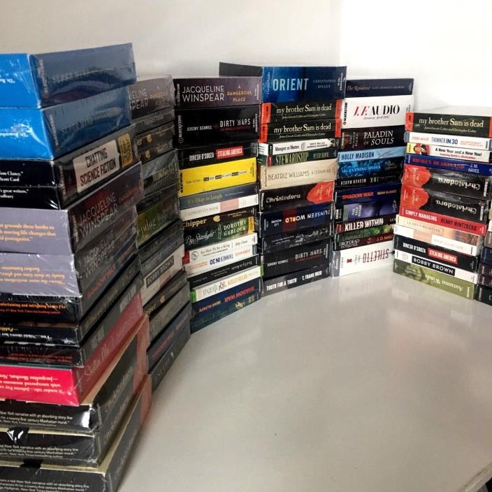Audiobook Lot of 87 mystery, suspense, Self-help, Military, Fiction, Health diet