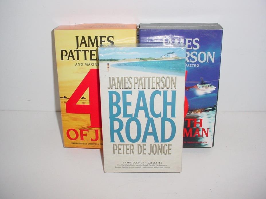 Lot of 3 James Patterson Novels Cassette Tape Audio Books