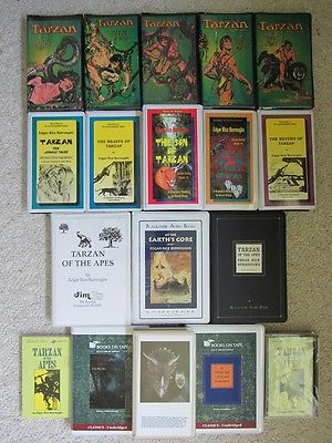 LOT 18 EDGAR RICE BURROUGHS~TARZAN~JOHN CARTER CASSETTE AUDIOBOOKS/RADIO SHOWS