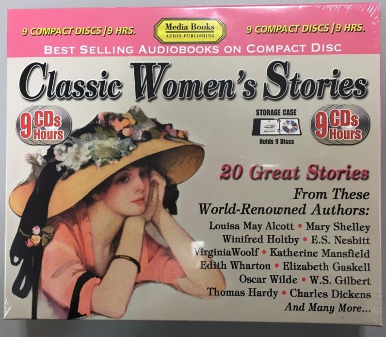 20 CLASSY CLASSIC WOMEN'S STORIES AUDIOBOOKS-9 HOURS ON 9 CD'S WITH STORAGE CASE