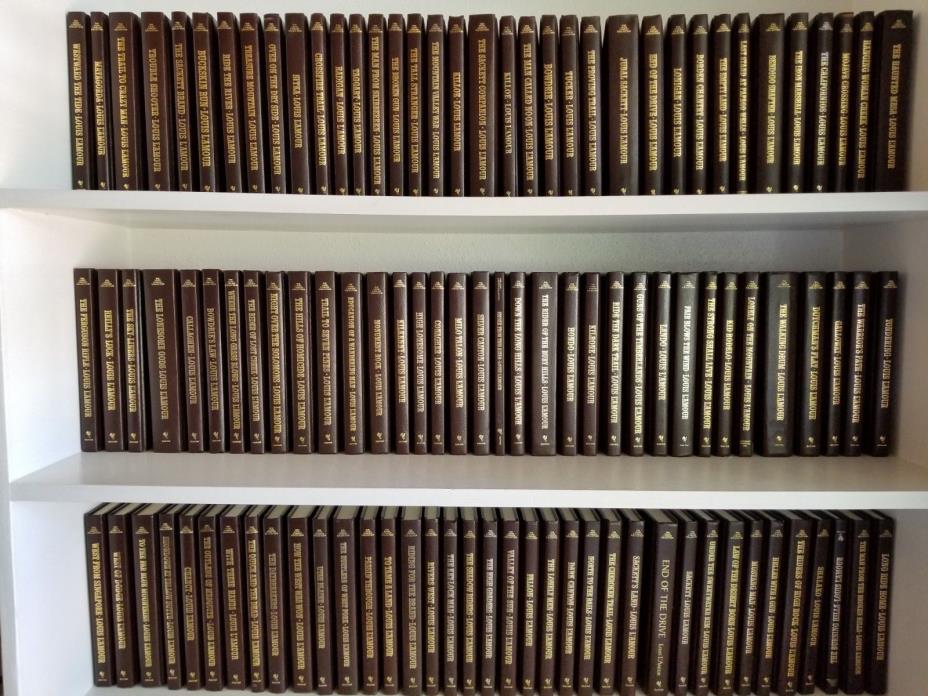 Louis Lamour Leatherette Collection - Lot of 108 Books - Near Mint Condition