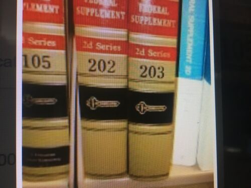 Volume (1 thru 203) LAW BOOKS SET, LAW LIBRARY. WEST'S FEDERAL SUPPLEMENT, 2D,