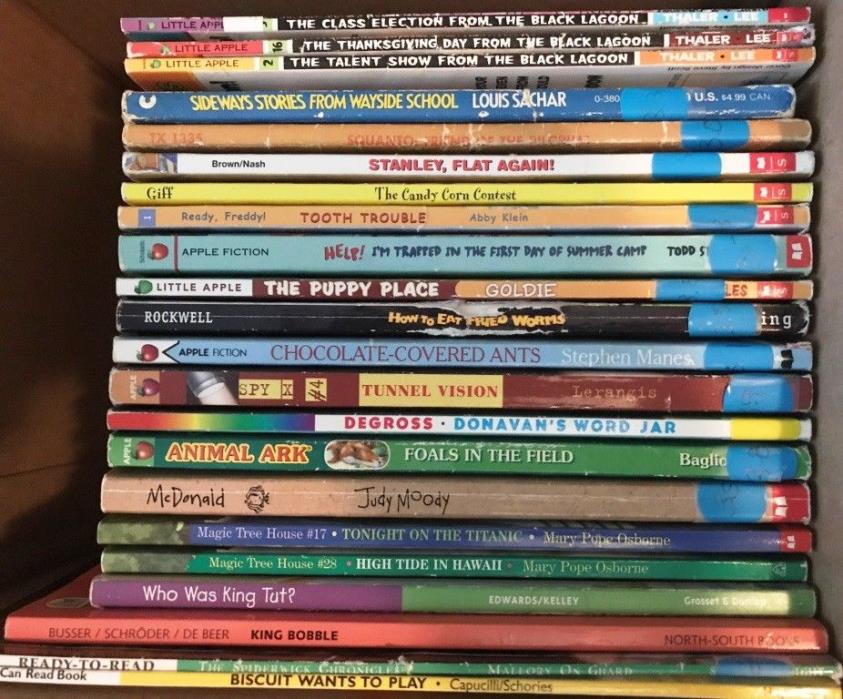 22 Kids Books Reading Level 2 Acceptable School Stickered Chapter Lot Children