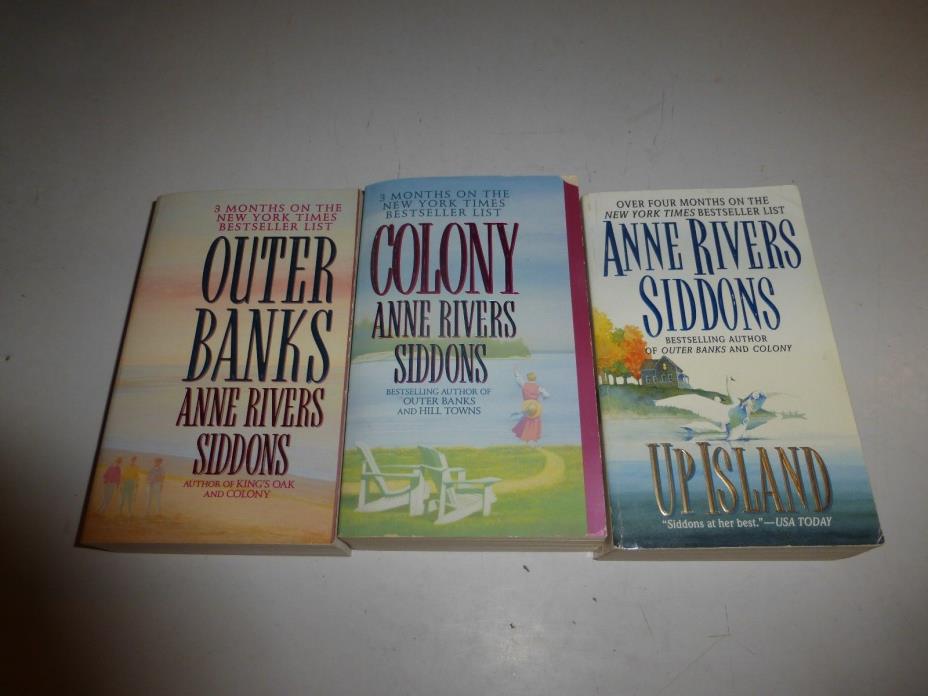 Lot of 3 Romance Novels by Anne Rivers Siddons in Paperback R4