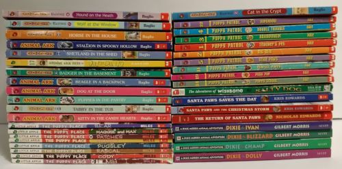 Lot of 38 Animal books The Puppy Place Puppy Patrol Animal Ark Wishbone Dixie