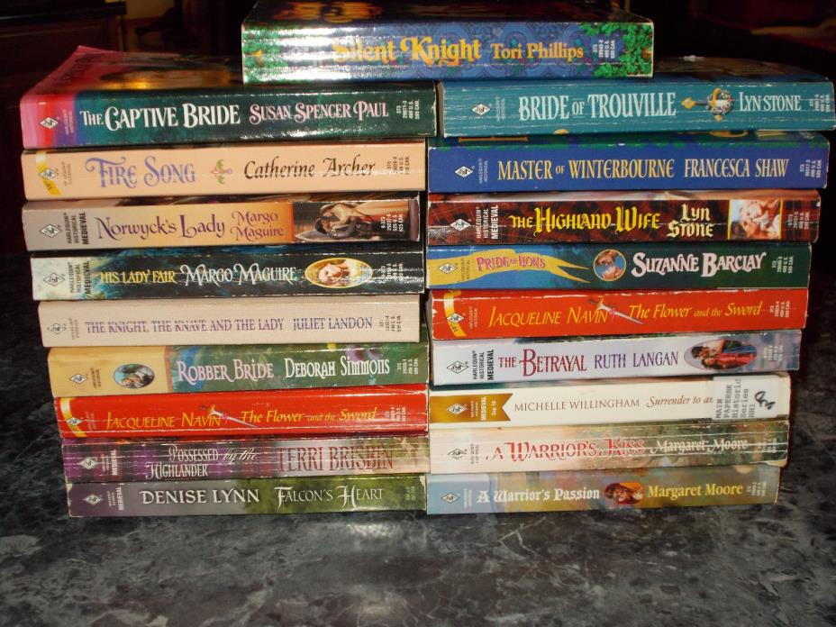 Harlequin Historical Medieval lot of 18 paperbacks assorted authors