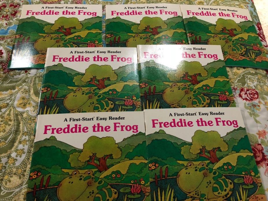 NEW Vintage Lot of 7 Freddie the Frog Troll First Start Readers Learn to Read