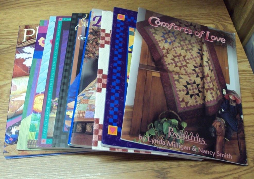 Lot/11 LYNDA MILLIGAN & NANCY SMITH Quilt Quilting Books BED WARMERS Friends +++