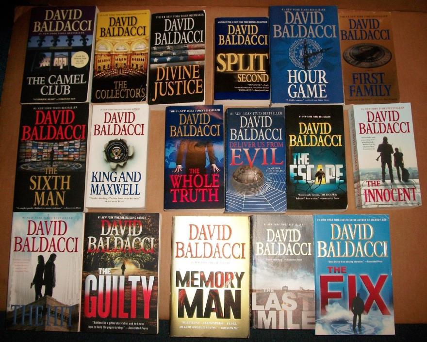 David Baldacci huge lot 17 paperbacks most 1st print Camel Club Will Robie PB VG