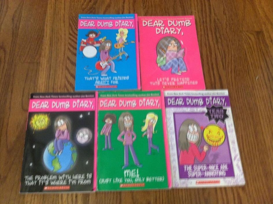 5 Dear Dumb Diary paperback children's book lot scholastic softcover kid's used