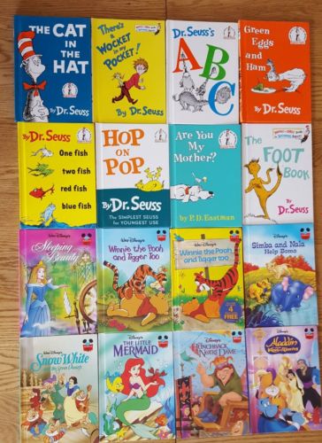 Lot of 8 Walt Disney's Wonderful World of Reading   Lot of 8 Dr Seuss Books  Go