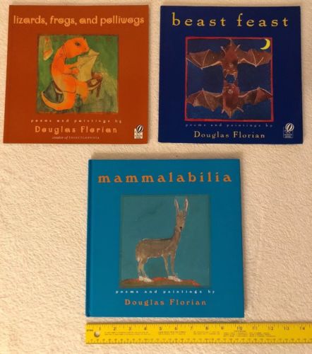 Lot 3 Children’s POETRY Books - Animals - Douglas Florian Classroom Science