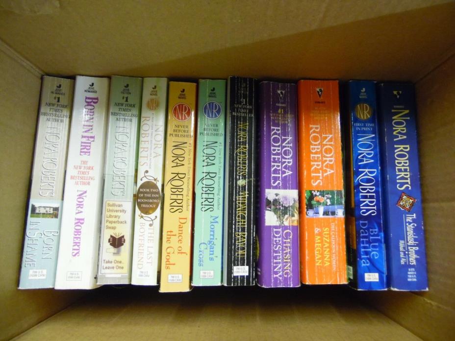 Large Lot of 34 Nora Roberts Romance Paperback Books Best Selling Author