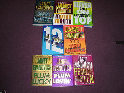 JANET EVANOVICH  LOT OF 8 HB NOVELS