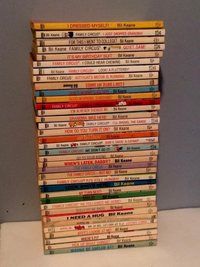 36 Family Circus Books by Bill Keane lots of first editions all in very good