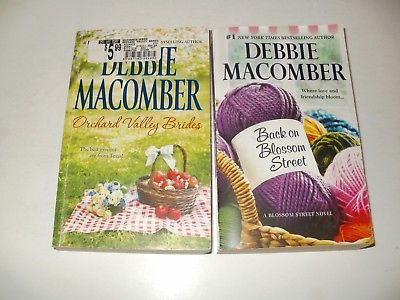 2 Debbie Macomber Paperback Books-Orchard Valley Brides, Back on Blossom Street