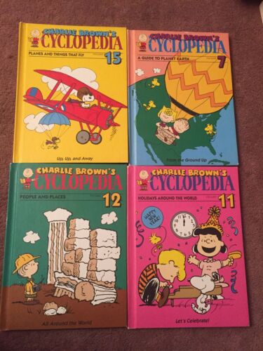 Lot Charlie Brown Encyclopedia Cyclopedia Book Set Of 13 Collection Great!!!