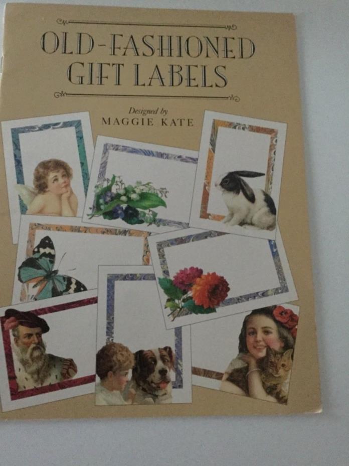 Vintage 1993 Old Fashioned Gift Labels Book By Maggie Kate