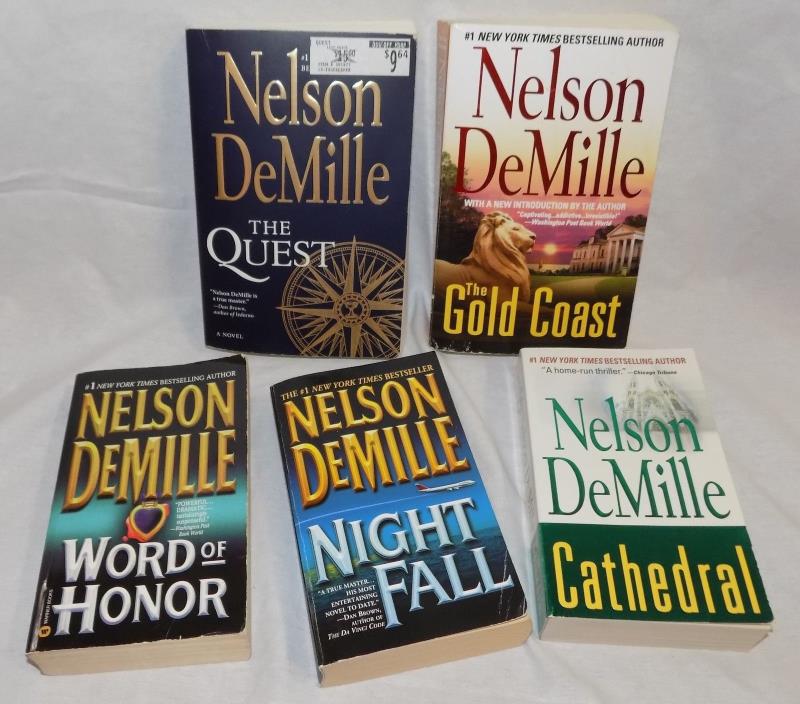Lot 5 Nelson DeMille Novels The Quest, The Gold Coast, Cathedral, Night Fall +