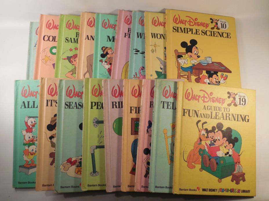 Vintage 1983 Lot of Walt Disney's Fun to Learn Library Books 1, 3-19