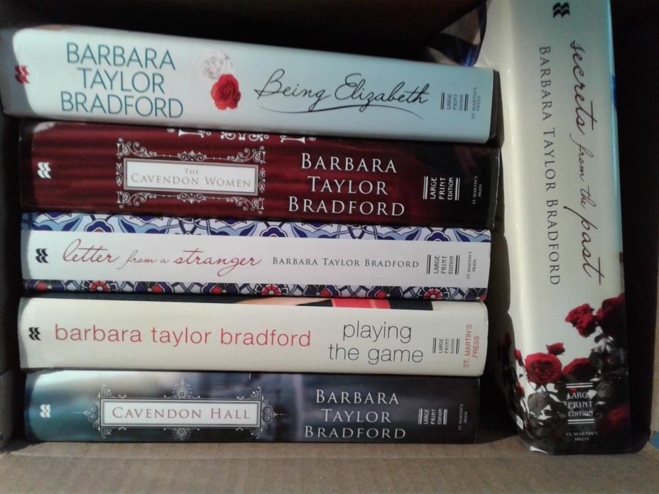 Six Novels By Barbara Taylor Bradford Large Print Harcover Excellent Condition