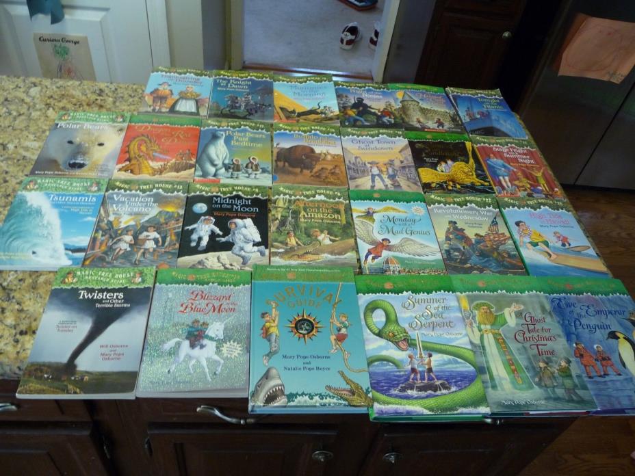 25 The Magic Tree House paperback hardcover book lot Mary Pope Osborne childrens