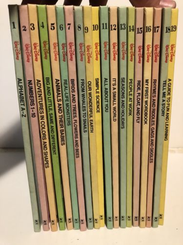 Complete Lot Walt Disney 1983 Fun-To-Learn Library volumes 1 - 19