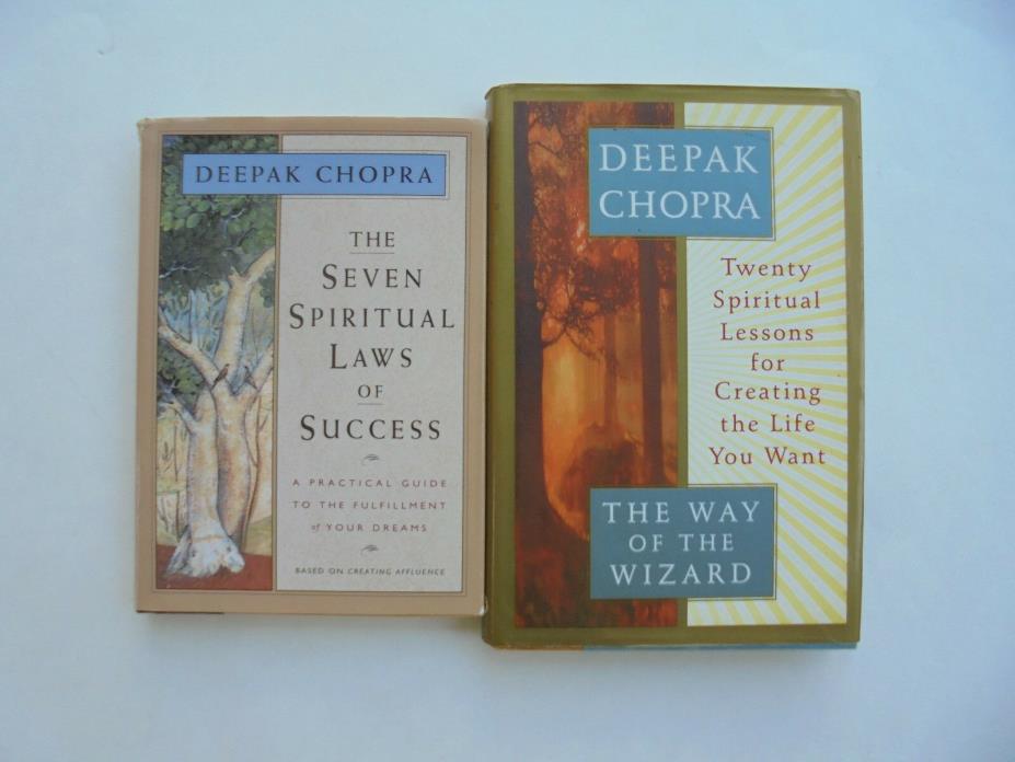 2 Lot Deepak Chopra Way of Wizard Twenty Spiritual Lessons Seven Laws Success
