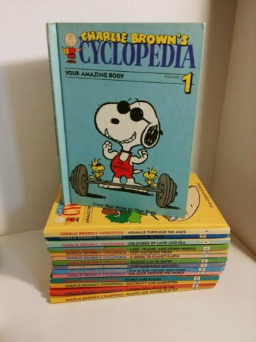 Lot of Charlie Brown Encyclopedia Cyclopedia Book Set 15 Complete Vintage