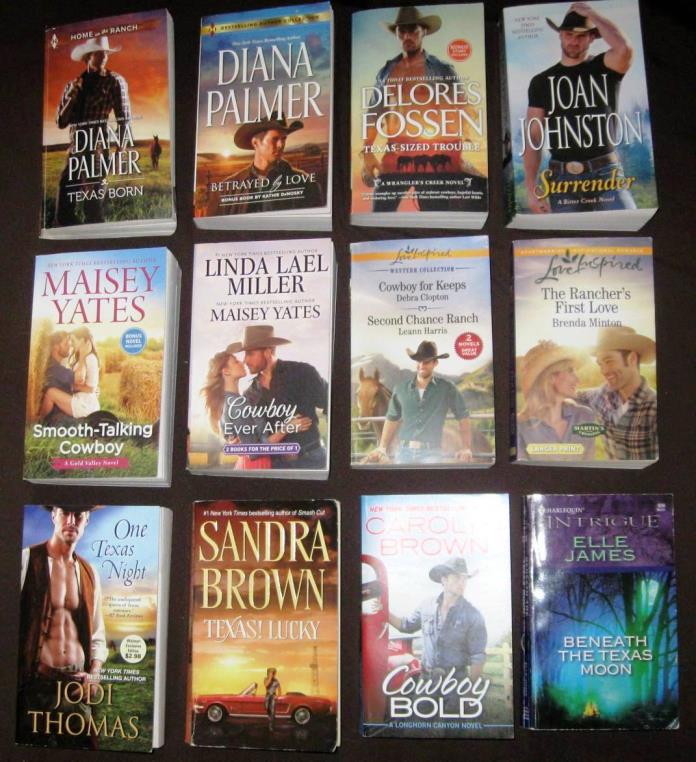 Lot of 12 Western Romance PB - authors, Yates, Miller, Brown, Palmer & more