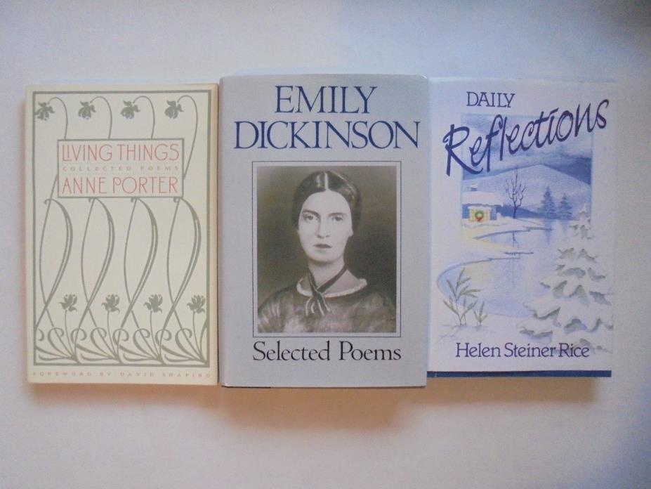 3 Lot Poems Poetry Daily Reflection Helen Steiner Rice Dickinson Anne Porter