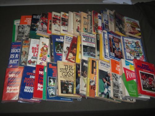 1948-1980'S PRO SPORTS PAPERBACK BOOKS LOT OF 50 - CW 6005