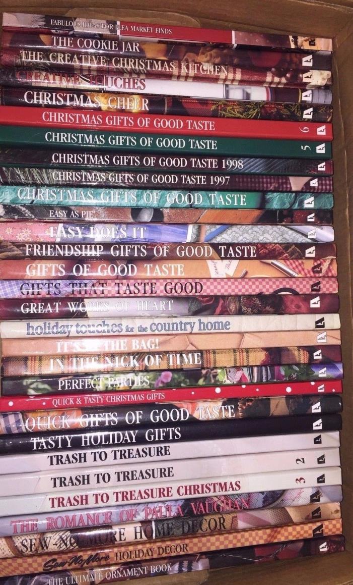 Leisure Arts Lot of 30 HC Books Christmas Holiday Crafting Ideas Flea Markets