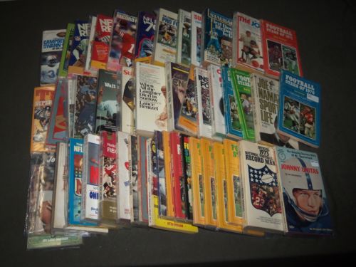 1960'S-1980'S FOOTBALL PAPERBACK BOOKS LOT OF 50 - CW 6004