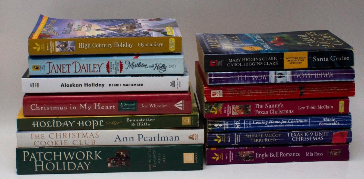 14 CHRISTMAS Romance Novels and Holiday Stories Lot Debbie Macomber Sandra Brown