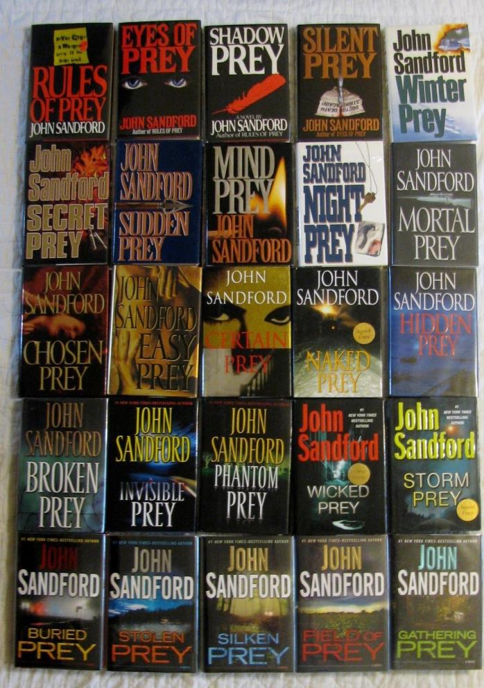 John Sandford's Prey Novels**1 to 26 Signed First Editions Hardcovers w/DJ's VGC