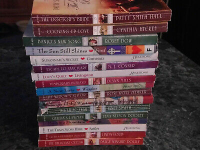 Heartsong Presents Western Historical lot of 17 assorted authors paperbacks