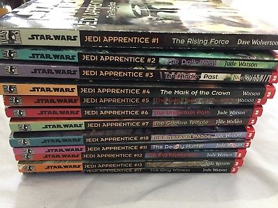 Star Wars Jedi Apprentice 12 Book Lot # 1-7 10-13 17 Scholastic