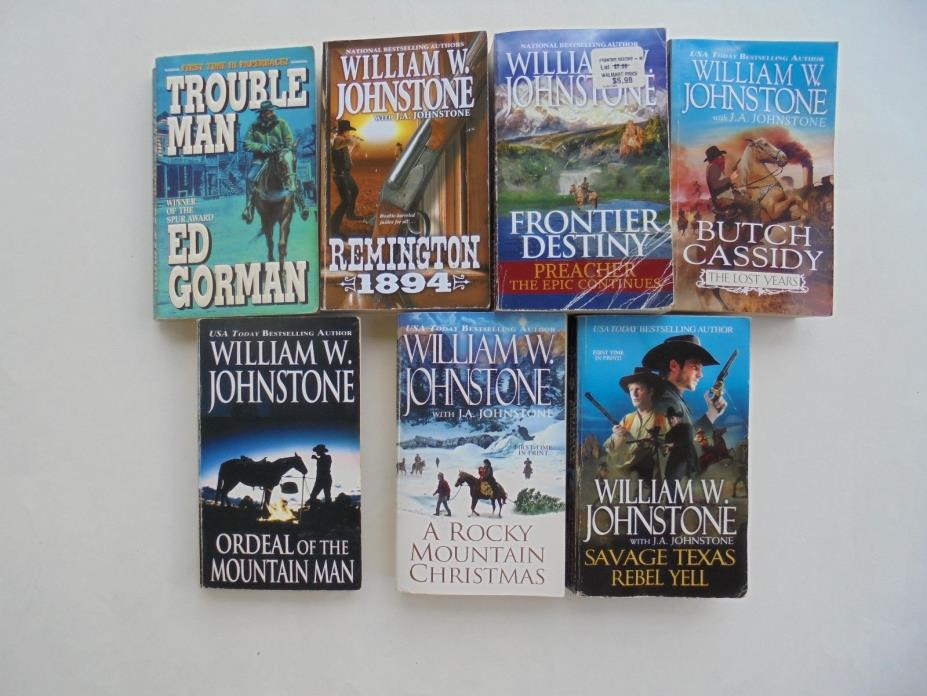 7 Lot William W Johnstone Western Rocky Mountain Christmas Savage Texas Cassidy