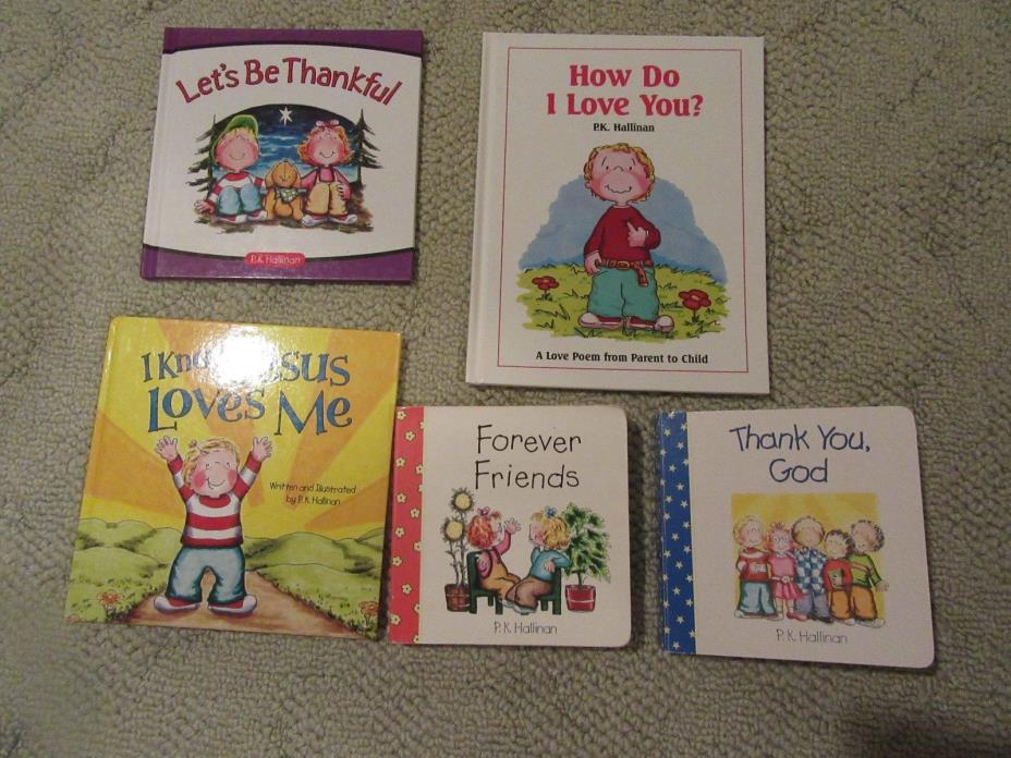 Lot of 5 P K Hallinan Religious Story Books for Children Picture Books 3 HC 2 BB
