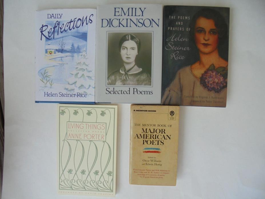 5 Lot Poetry Mentor American Poets Daily Reflection Helen Steiner Rice Dickinson
