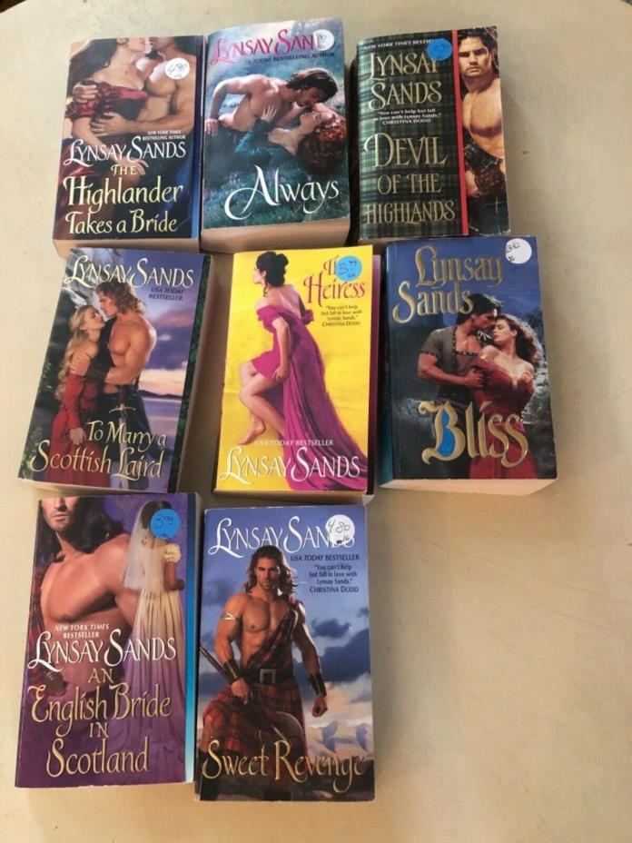 Lynsey Sands lot of  8 paperbacks