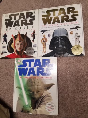 Star Wars Book LOT of 3 Visual Dictionaries DK