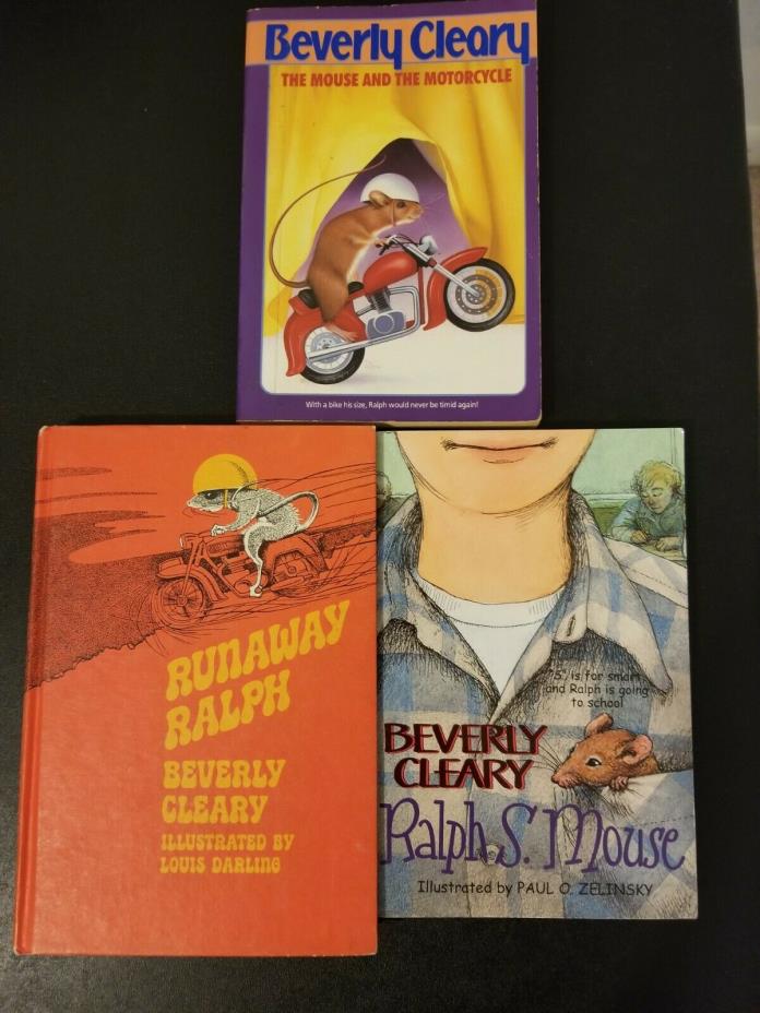 BEVERLY CLEARY Ralph S Mouse Collection 3 Books Hardback Paperback