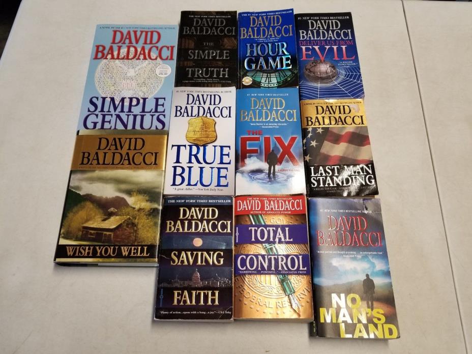 Lot of 11 David Baldacci  Hardcover and Paperback Books