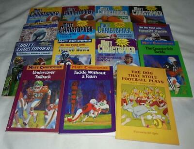 HUGE set of 15 Football chapter books by Matt Christopher