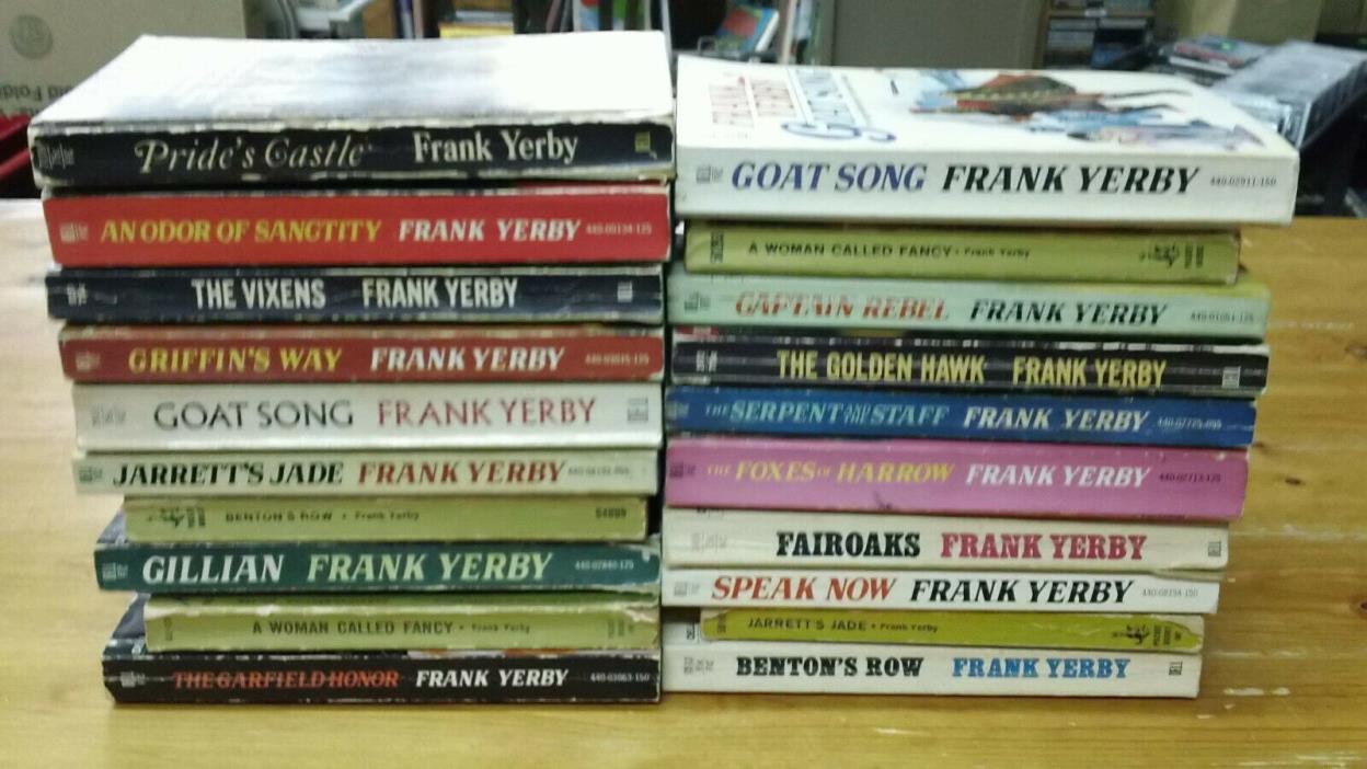 20-Frank Yerby pb Book Lot!! Goat Song, Gillian, Fairoaks, The Vixens....