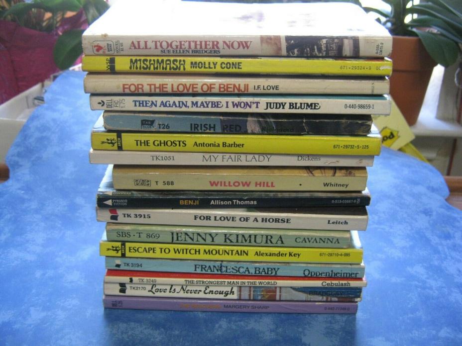 LOT OF 16 VINTAGE TEEN CHAPTER BOOKS PB FICTION