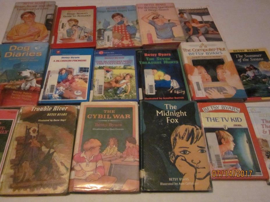 LOT OF 17 Betsy Byars Children's Chapter Books Summer of the Swans Bingo jk198